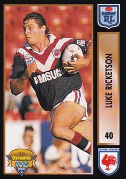 1994 Dynamic Rugby League Series 2 #40 Luke Ricketson Front